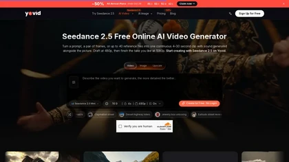 Yovid - Seedance 2.5 website image