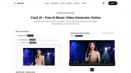 Yue2 AI website image