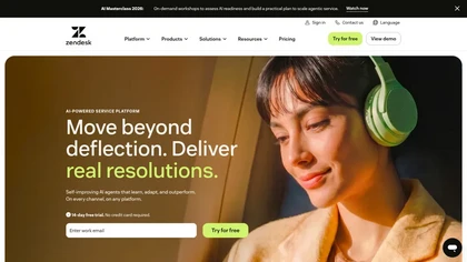 Zendesk Advanced AI website image