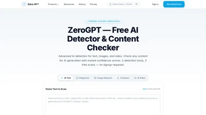 Zero GPT website image