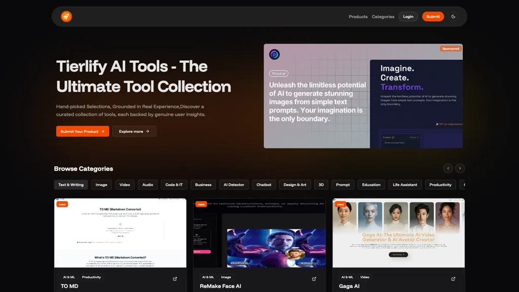 Tierlify AI tool screenshot
