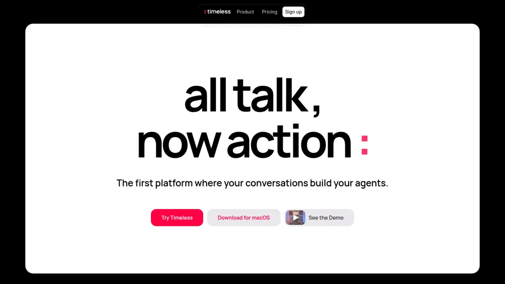 timeless.day AI tool screenshot