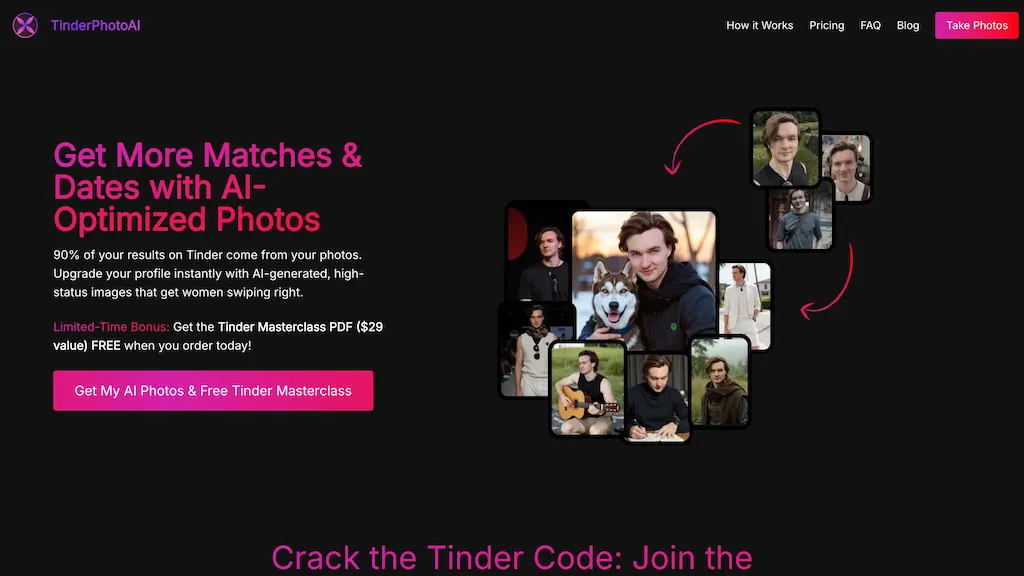 TinderPhotoAI website