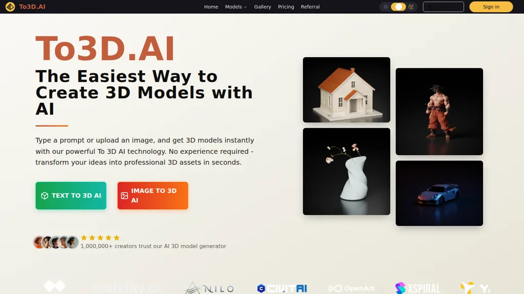 To3D.AI AI tool screenshot