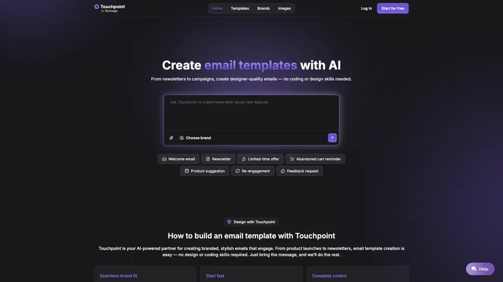 Touchpoint AI tool screenshot