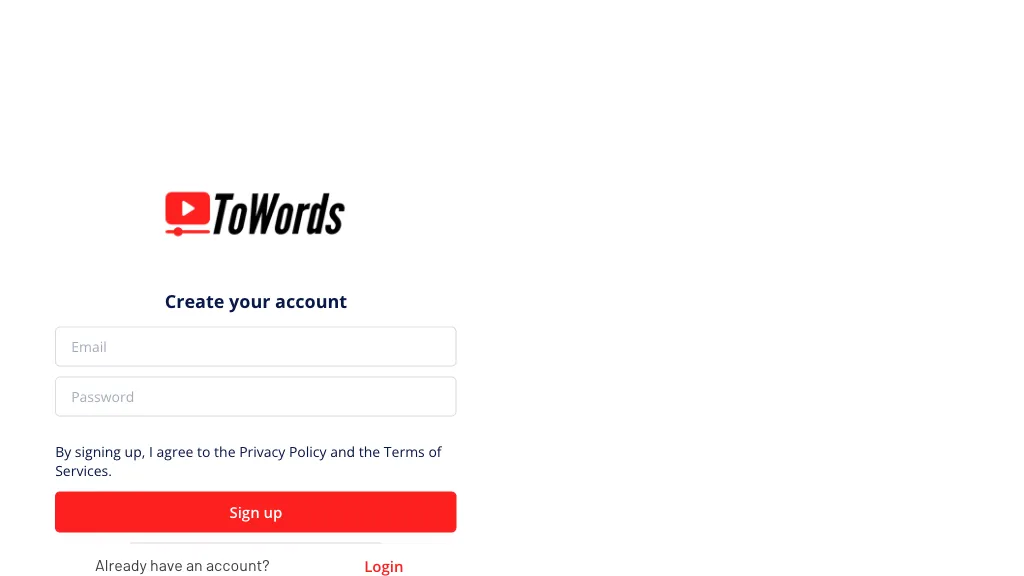 ToWords website