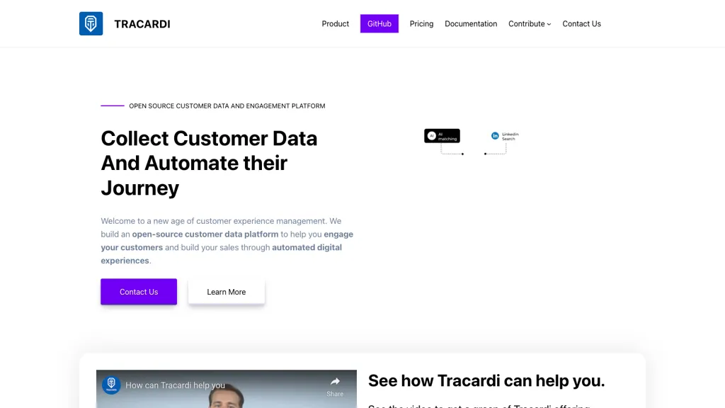 Tracardi website