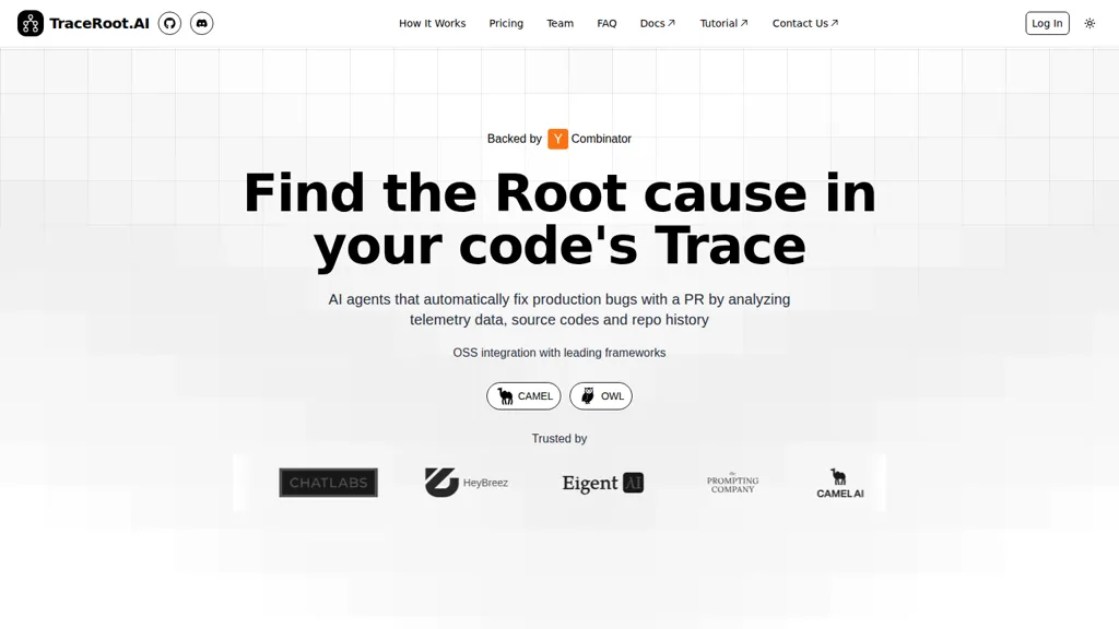 TraceRoot.AI AI tool screenshot
