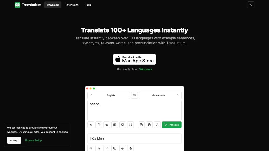 translatium.app website