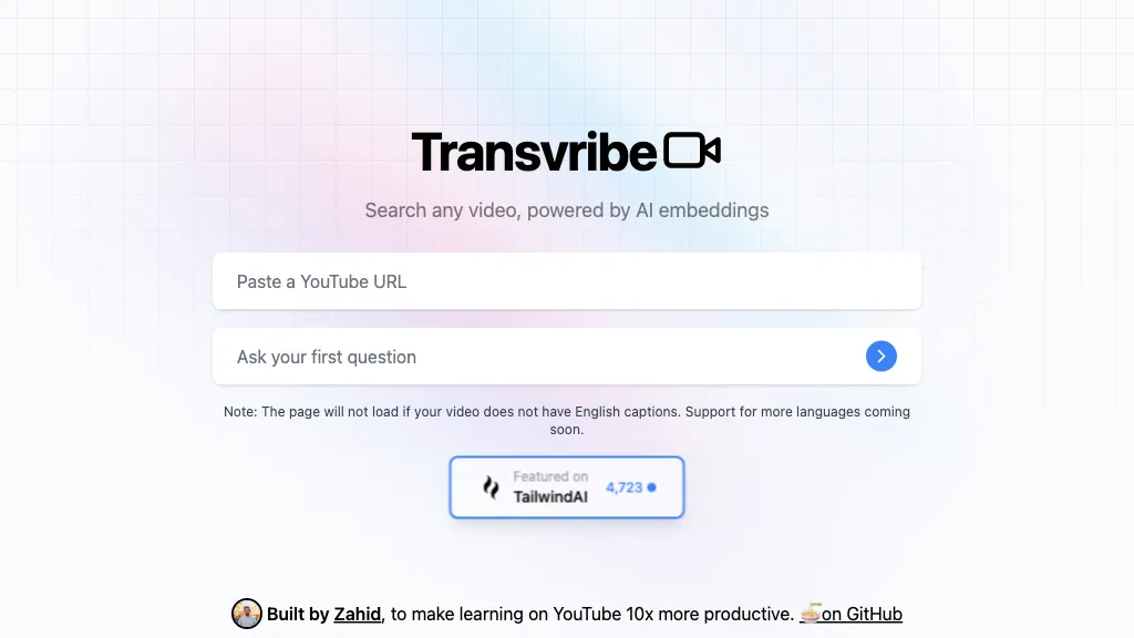 Transvribe website