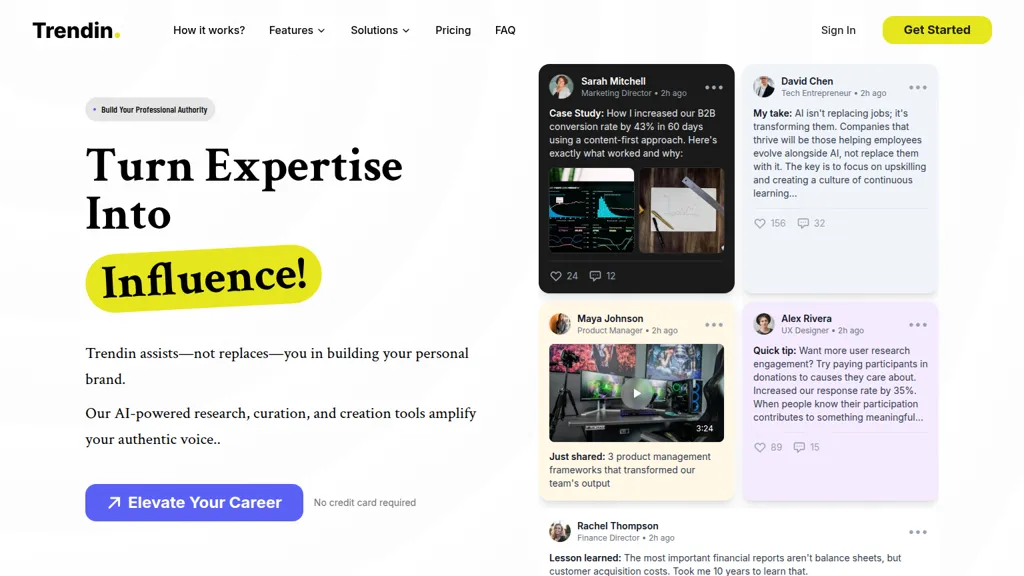Trendin AI tool screenshot