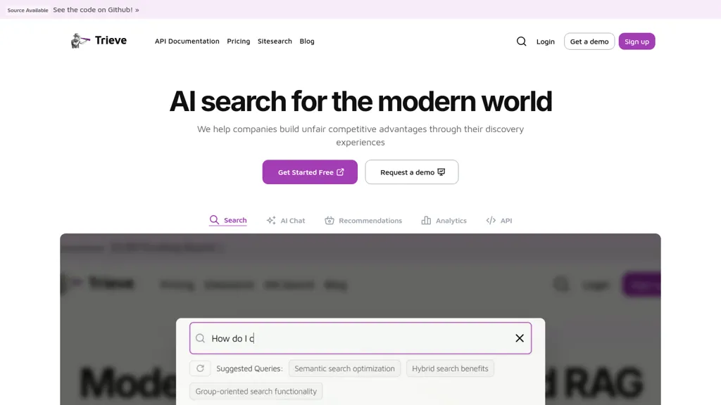 Trieve website
