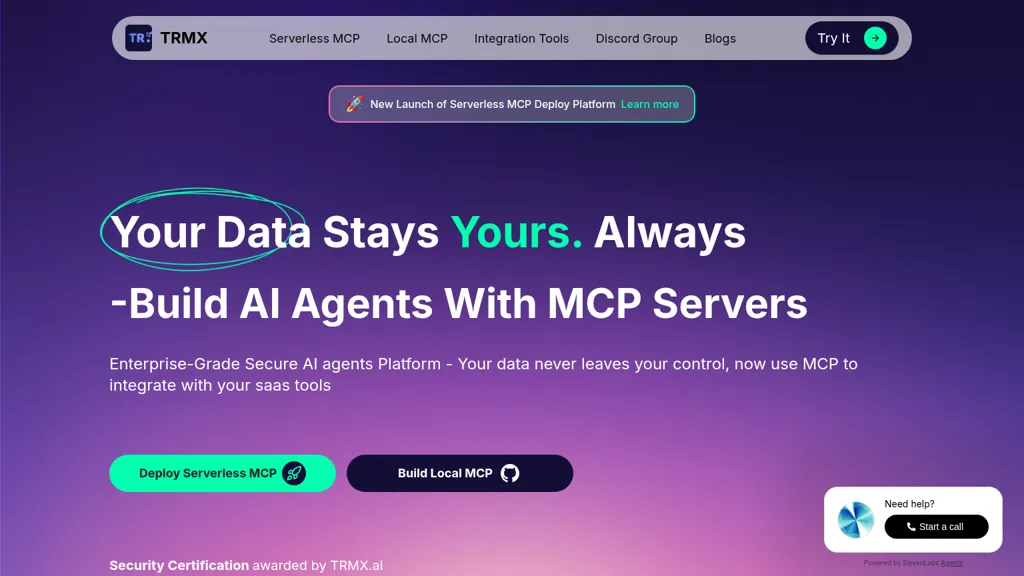 TRMX AI tool screenshot
