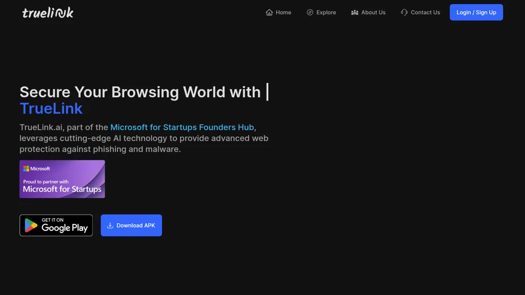 Truelink AI tool screenshot