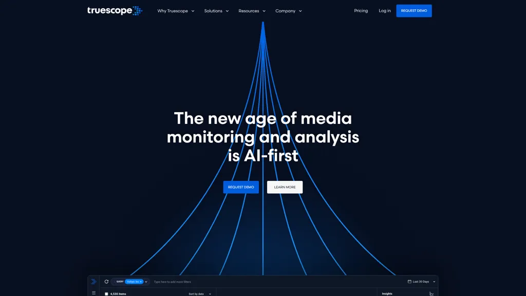 Truescope AI tool screenshot