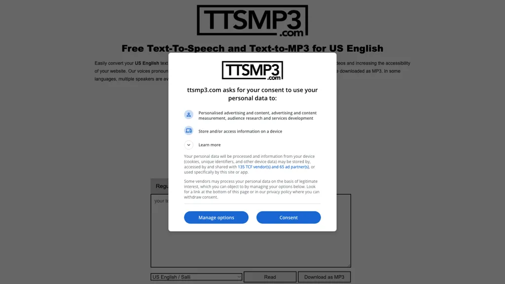 ttsMP3.com website