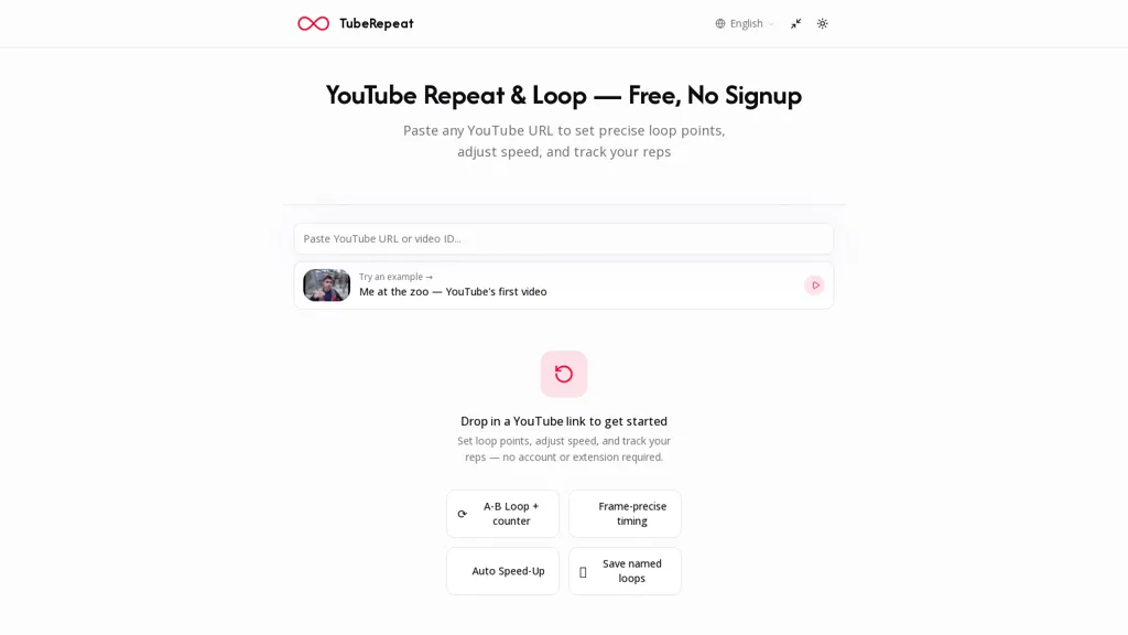 TubeRepeat AI tool screenshot