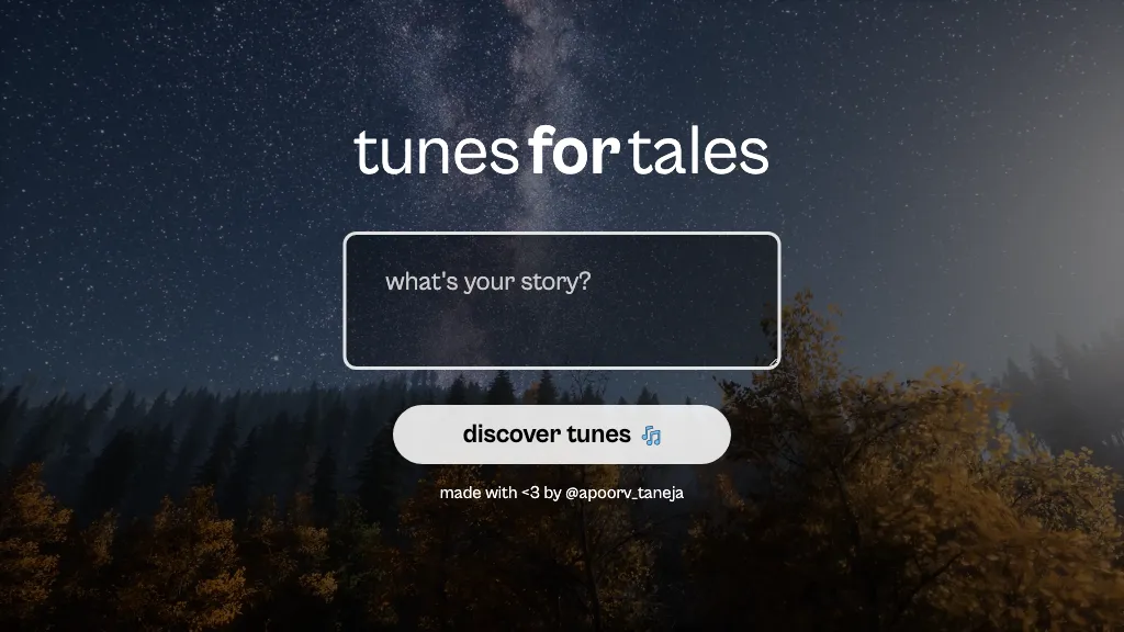 Tunes For Tales website