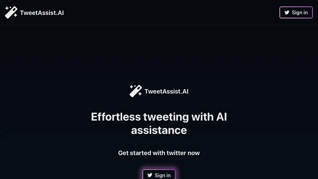 Tweet Assist App website