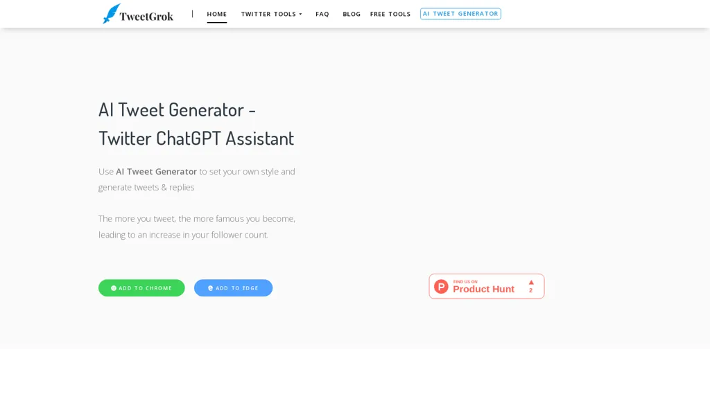 TweetGrok.ai AI tool screenshot