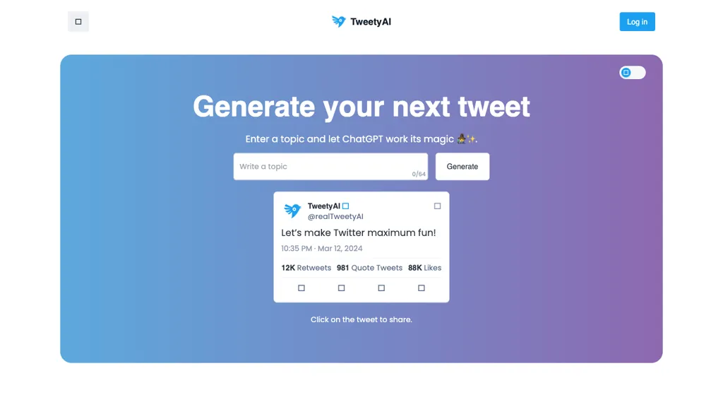 TweetyAI v2.0 website