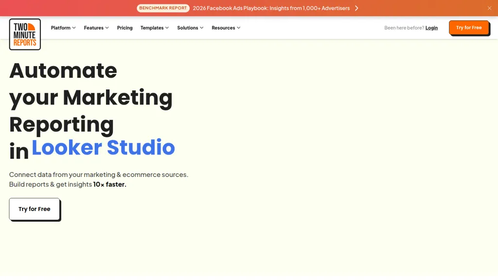 TwoMinuteReports.com AI tool screenshot