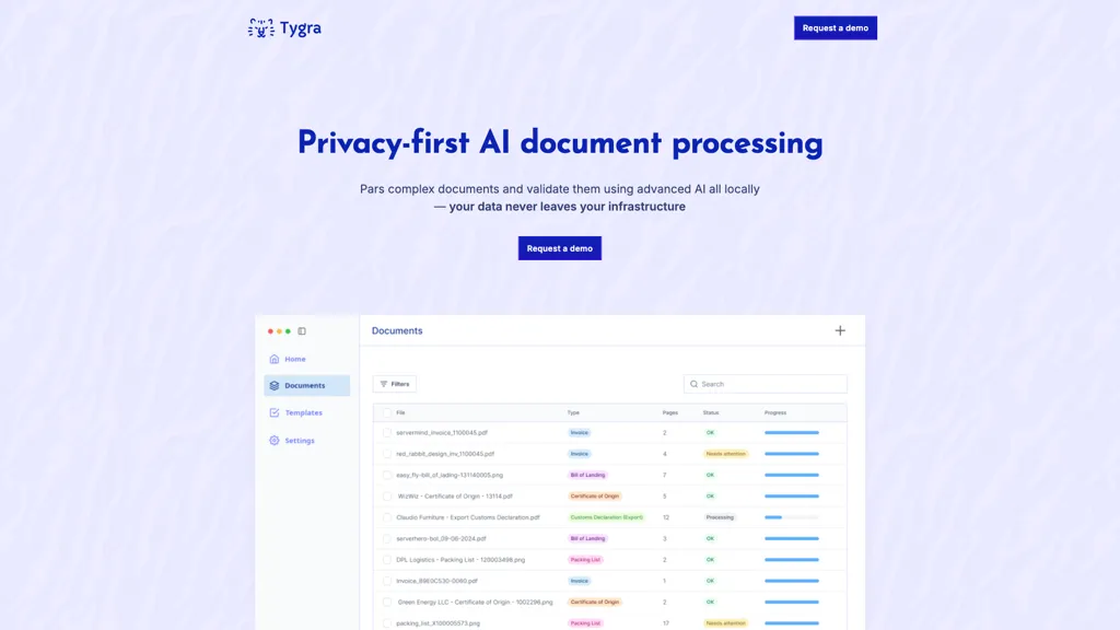 Tygra AI tool screenshot