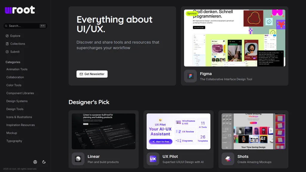 UI root AI tool screenshot