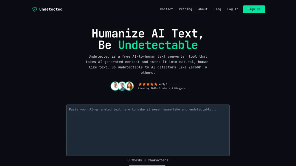 Undetected website