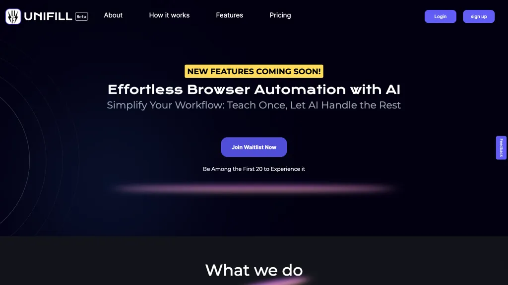 UniFill AI website