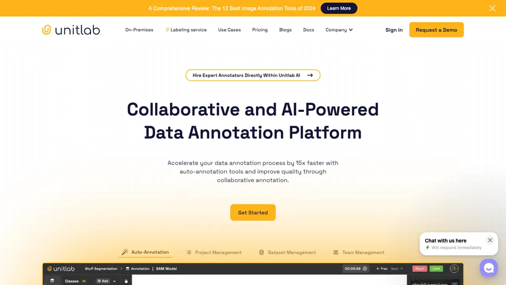 Unitlab AI website