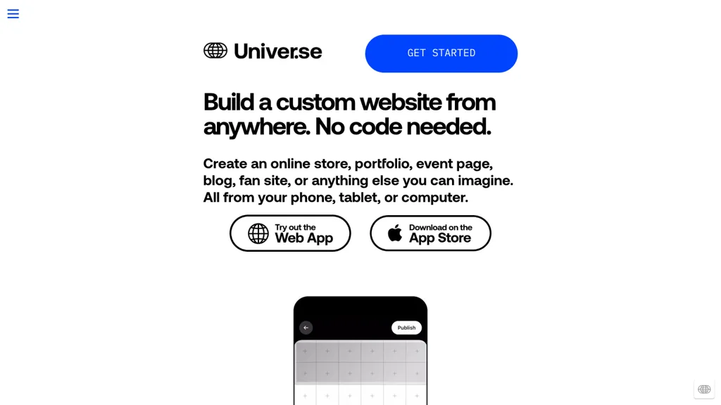 Universe website