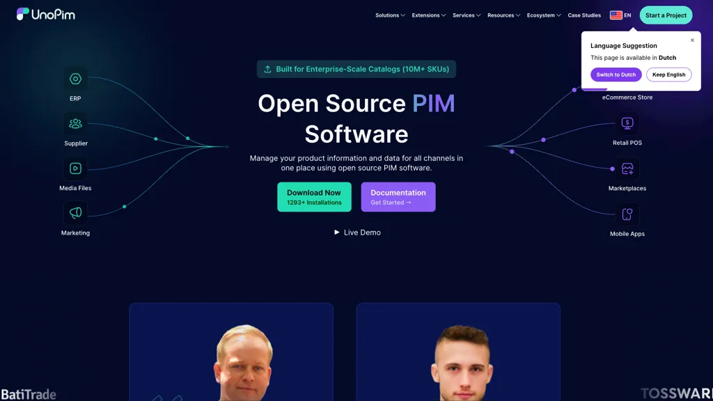 UnoPim AI tool screenshot