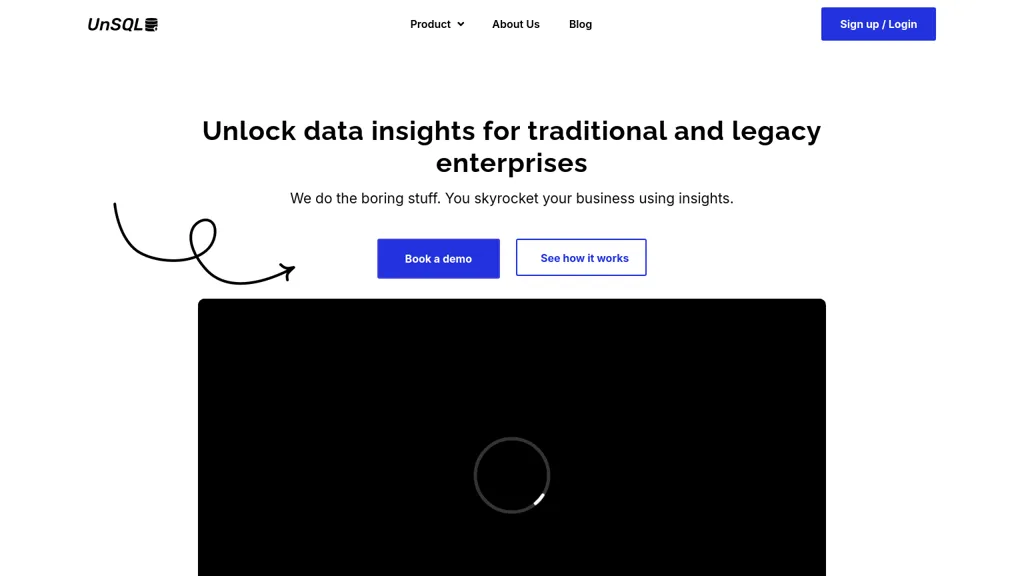 UnSQL AI website