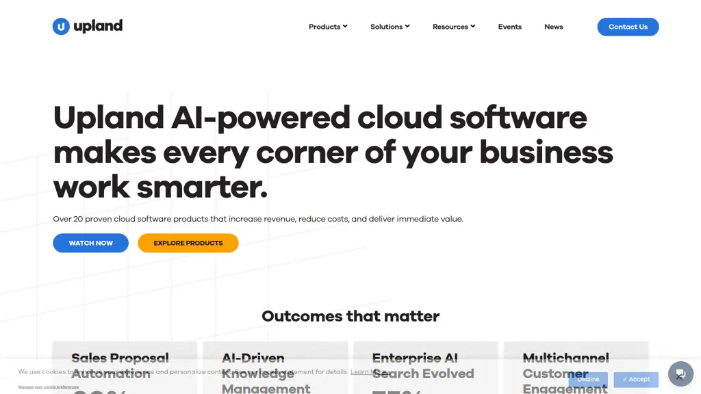 uplandsoftware.com AI tool screenshot