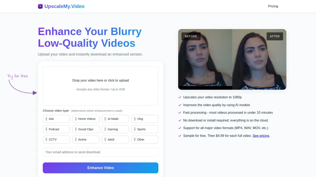 UpscaleMy.Video alternatives and competitors