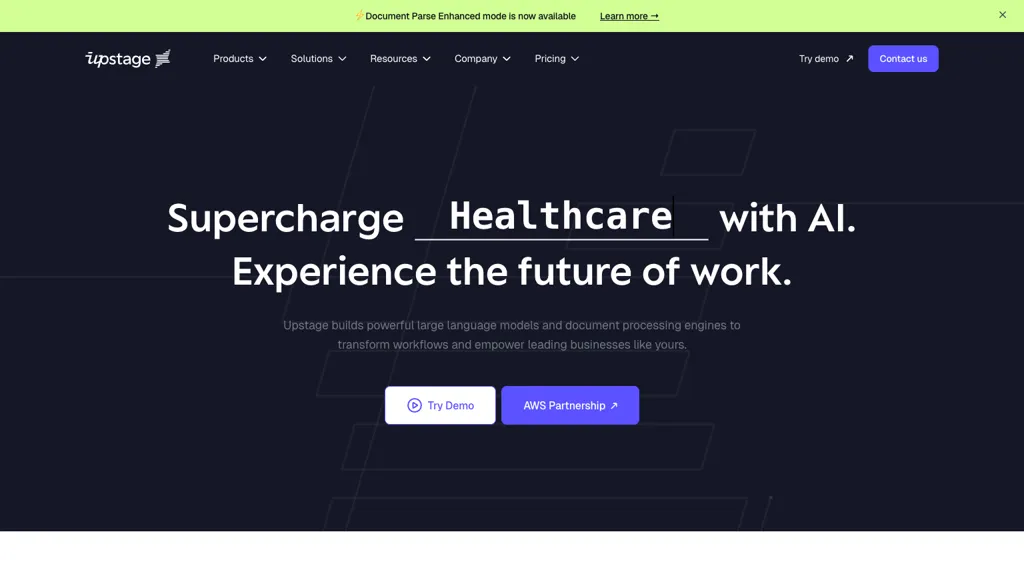 Upstage AI AI tool screenshot