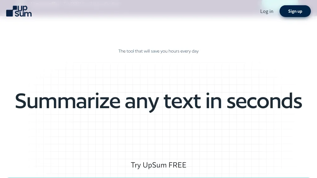 UpSum website