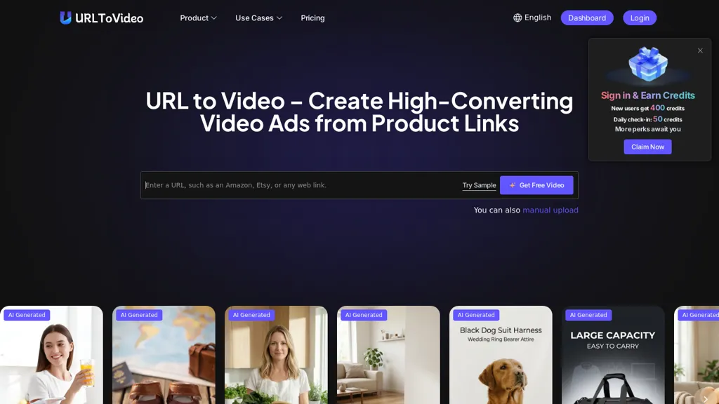 UrlToVideo.AI AI tool screenshot