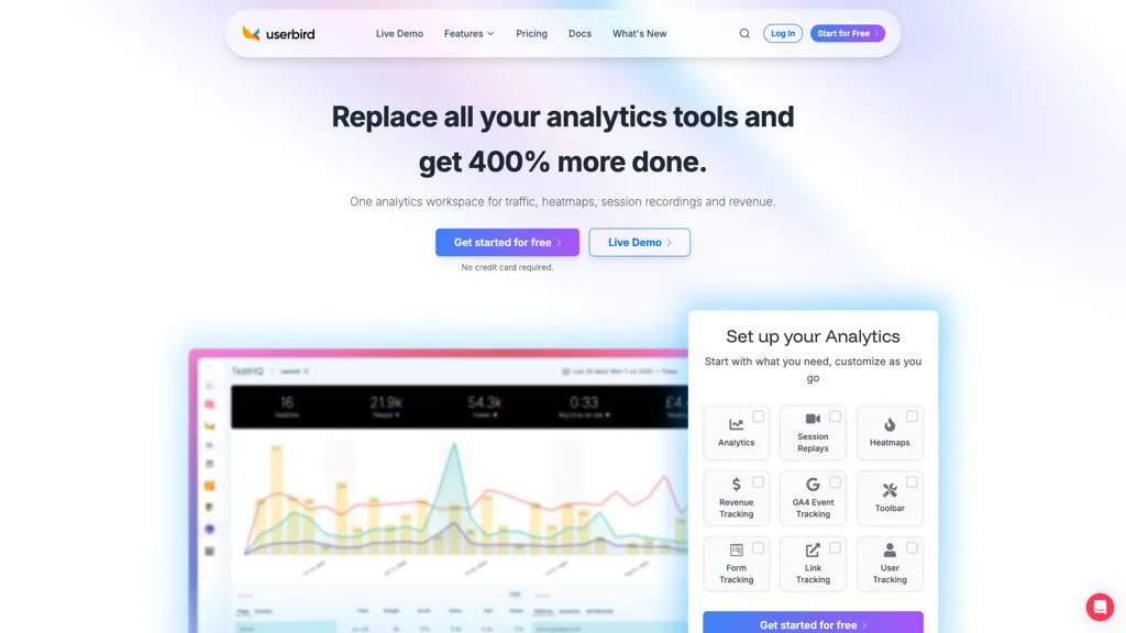 Userbird AI tool screenshot