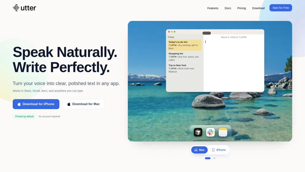Utter.to AI tool screenshot
