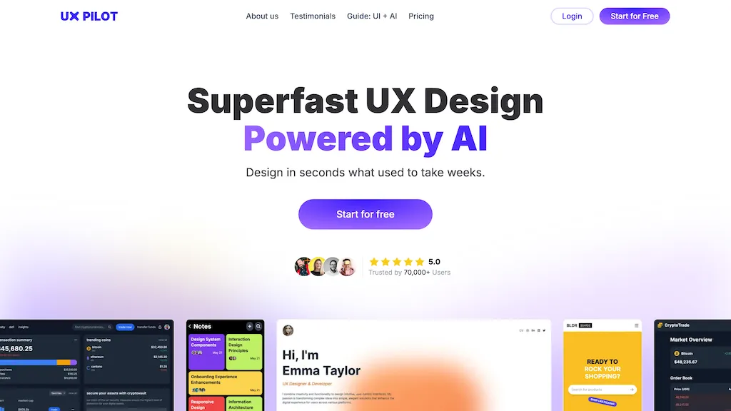 UX Pilot website
