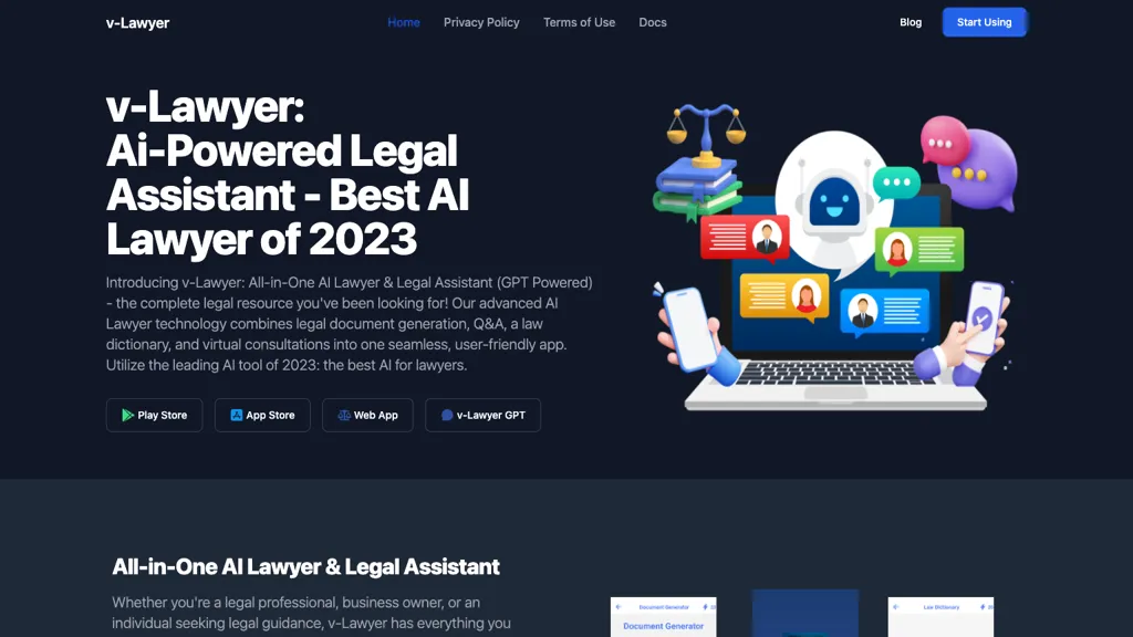 v-Lawyer website