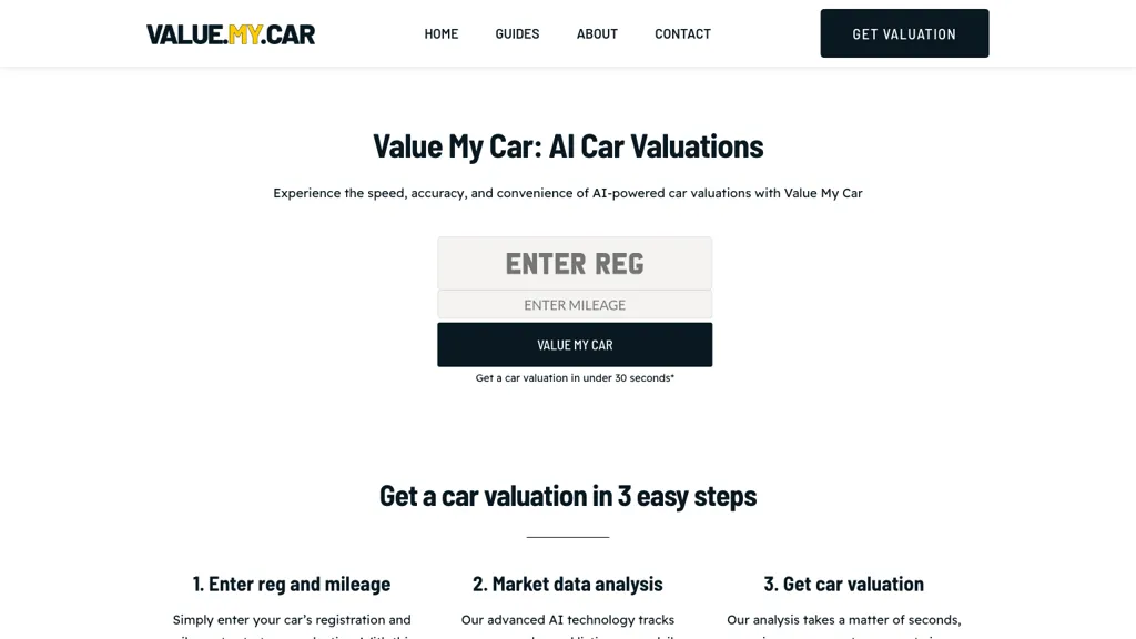 Value My Car website