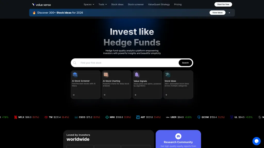 ValueSense AI tool screenshot