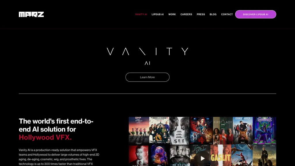 Vanity AI website