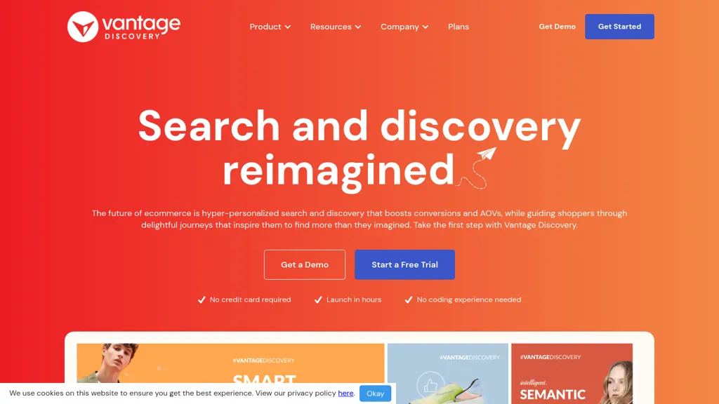 Vantage Discovery website