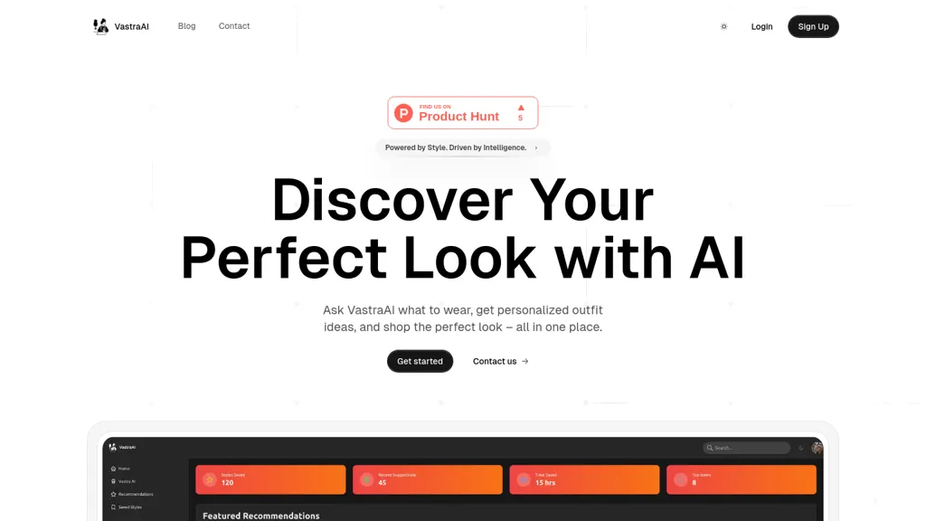Vastra AI website