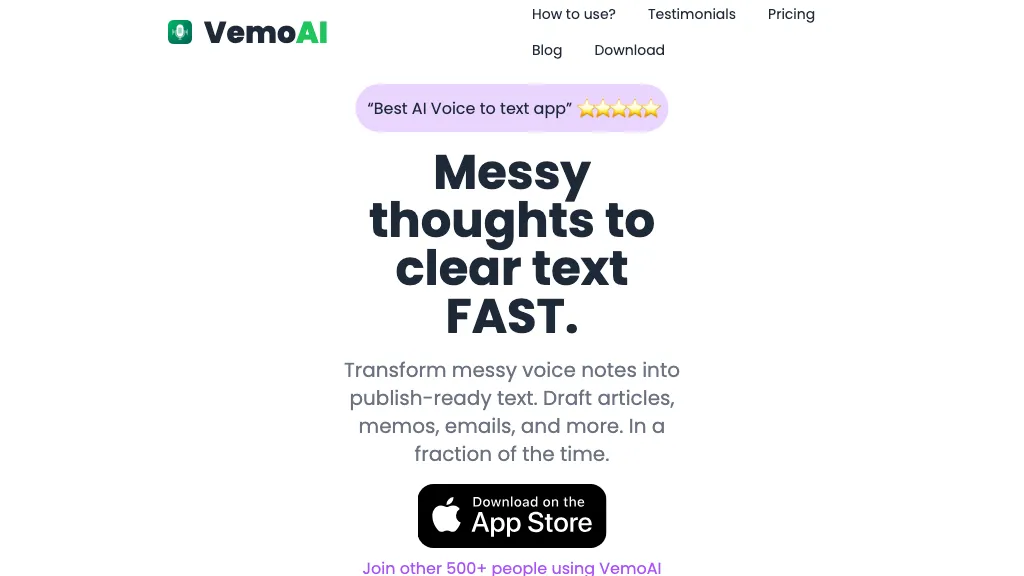 VemoAI website