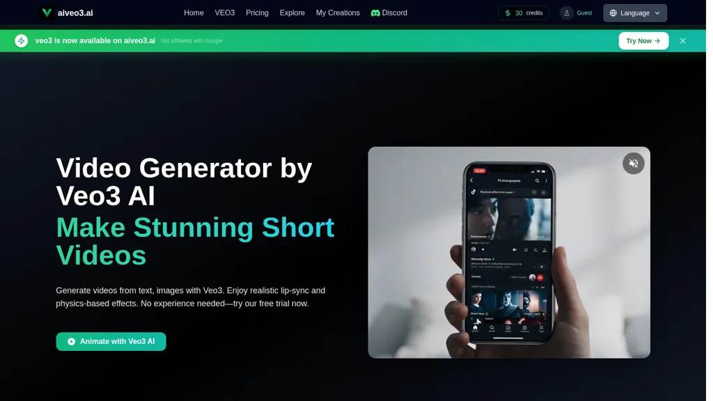 Ve03 Veo3 AI - AI Video Generation Tool